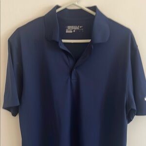 Nike Blue Polo Shirt Athletic Casual Wear golf